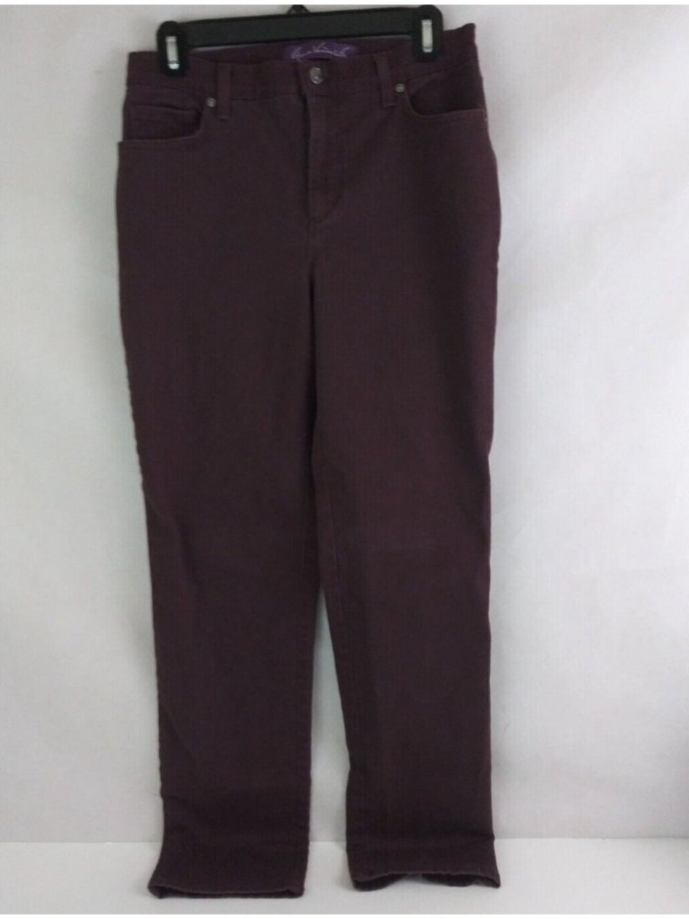 Gloria Vanderbilt Amanda Deep Purple Low Rise Straight Leg Jeans Size 6